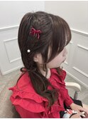 推しカラーで可愛く＊あみたらしリボンヘア＊新井