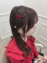 推しカラーで可愛く＊あみたらしリボンヘア＊新井