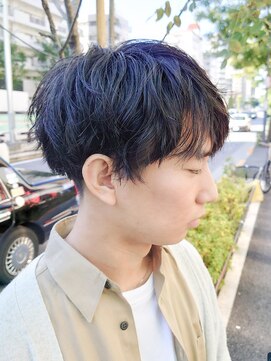 ヒート トウキョウ 目黒店(HEAT TOKYO) ニュアンスパーマセンターパートマッシュ波巻きパーマメンズ目黒