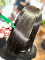 トゥルートラスト アン 下石田店(True Trust un) ダークグレージュブリーチなしカラー美シルエット重めロング