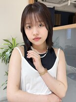 ラミエ バイ メルト 吉祥寺(lamie by melt)&nbsp;"久保田"外ハネぷつっとボブ地毛風縮毛矯正顔まわりカット