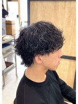 メンズギフト(men's GIFT)&nbsp;ツーブロック波巻きスパイラルパーマメンズマッシュウルフ