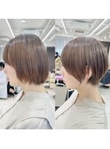 ショートボブ髪型30代40代50代前髪あり前髪なし面長丸顔【倉田】