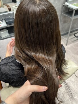 フォンド 津田沼(fond.) 前髪/アンブレラカラー/こなれミディ/イメチェン/ウェーブパーマ