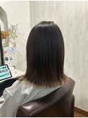 小顔セミディ/切りっぱなし/外ハネ/くびレイヤー/イメチェン