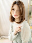 2wayバング小顔センターパート抜け感セミディa川口20代30代40代