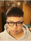 クロップ　理容室　Barber　バーバー　濡れパン　アイロンパーマ