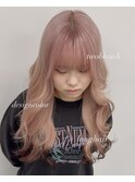 この春大人気ピンクとブラウンのデザインカラー