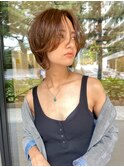 【GEEKS渋谷】クールショート/マッシュウルフ/大人ベージュ/小顔