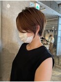 大人綺麗な小顔襟足スッキリショートボブ　30代40代50代