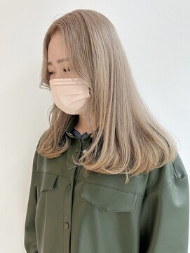 コード 四条河原町駅店(CHORD) 顔周りレイヤー/韓国ヘア/京都河原町/ハイトーンカラー/前髪長め