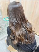 20代30代大人ハイライト・ニュアンスパーマ・艶髪ブラウン