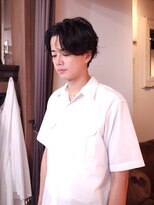 ブロック ジャポン(bloc japon)&nbsp;センターパート前下がりのパーマショート　ニュアンスパーマ