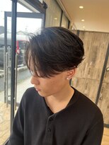 アンソメット 筑後店(UN SOMMET)&nbsp;メンズセンターパート　フェザーショート　ニュアンスパーマ