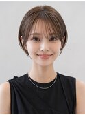 夏カラーブリーチなし丸みショートボブミルクベージュp大宮