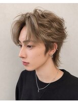 サンドナル メンズ 鹿児島天文館(sand NALU men's)&nbsp;ニュアンスウルフ/ダウンバング/スペインカール[鹿児島天文館]