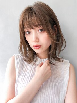 アグノス 青山(Agnos) カーキグレージュ大人かわいい結べるボブフェザーバング"^