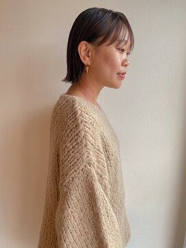 ツイギー 宮西店(TWiGGY) シースルーワイドバングと外ハネ