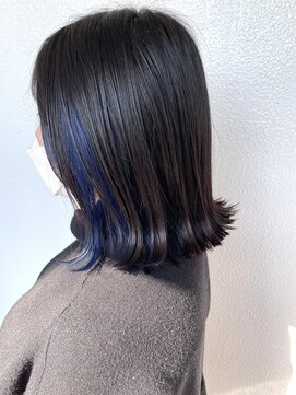 ヘアークリエイションソイ(HAIR CREATION SOI) 切りっぱなし×インナーコバルトブルー