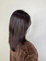 モルニ(MORNI)&nbsp;髪質改善カラー_マロンベージュ Aラインボブ かきあげ