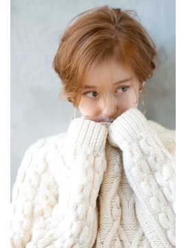 ケアリー 流山おおたかの森(Carelly) 大人かわいい前髪セシルカットココアブラウンフリンジウェーブ