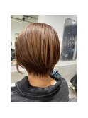 髪質改善/ショコラアッシュ/ショートボブ/大人ショート/大倉山