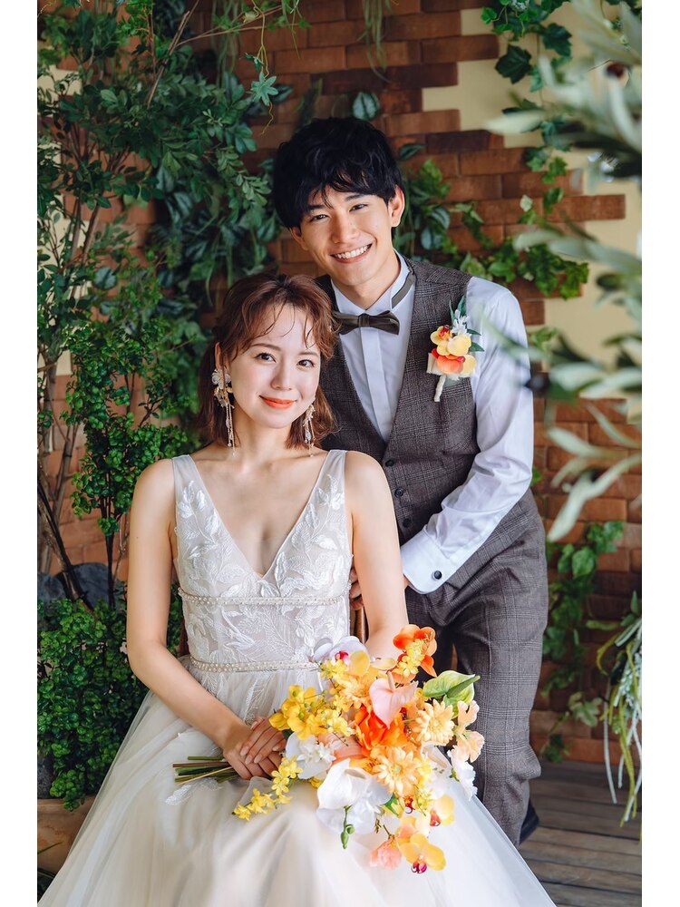 ウェディング》洋装×スタジオ撮影：L185782292｜ヘアセットサロン  