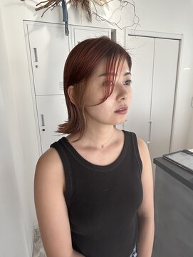 レシピ ラ クレア(recipe la couleur) オレンジブラウン× イヤリングカラー　ベージュ