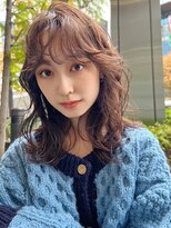 ホスタ 大阪梅田店(fosta)&nbsp;ベージュインナーカラーショートボブレイヤーミディアム前髪