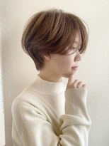 イヴォークトーキョーオーサカ(EVOKE TOKYO osaka)&nbsp;20代30代 ハンサムショート ベージュカラー 簡単セット 似合わせ