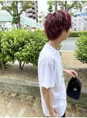 ◎men's くせ毛風ショート×レッド◎