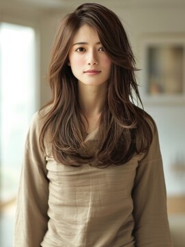 アルトリスト(Altruist Aging×HAIR&SPA) ★ダークアッシュ大人ガーリーボブ着物ミディアムレイヤーカット