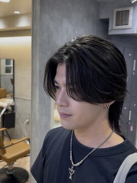 曲がる縮毛矯正専門店 バイ レイズ 名駅(曲がる縮毛矯正専門店 by RAYS) 毛流れニュアンスセンターパートウルフ  h