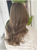 ◎秋色◎くすみベージュ×大人可愛い艶髪くびれロング