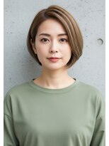 プラグ ヘアーデザイン 大名店(PLUG hair design)&nbsp;*ショートボブ/ショートヘア/脱白髪染め/白髪ぼかし/髪質改善