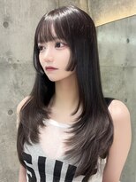 ロンドメリア 天神大名店(Lond Melia) 黒髪カタログ/オリーブグレー/ココアベージュ/小顔に見せるヘア