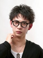 オーシャントーキョー 渋谷神南(OCEAN TOKYO)&nbsp;メンズカット無造作黒髪スパイキーショート刈り上げビジネス流行