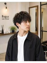 MEN's Baguz MEN'Sカット/ MEN'Sパーマ/ MEN'Sカラー 無造作ウェーブ束感メンズマッシュ韓国風シャドウパーマ