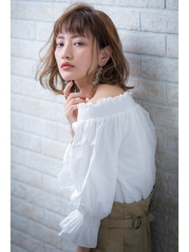 ヘアーアートシフォン 川口東口店(hair art chiffon) たまねぎアレンジも◎アッシュブラウンのくびれセミディ【川口】