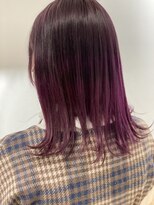 アース クロスガーデン川崎店(HAIR&MAKE EARTH)&nbsp;ストレートでも可愛い！パープルグラデーション