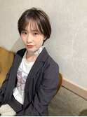 お洒落な前髪ありショートボブ