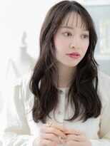 モッズヘア 上尾西口店(mod's hair) 黒髪ダークアッシュくせ毛風小顔波巻きロングa上尾20代30代40代