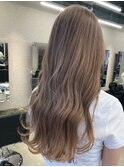 ミルクティーグレージュ　ふんわりカール　ヘルシースタイル