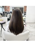 松山市/20代/30代/40代/アッシュグレーの艶ロング