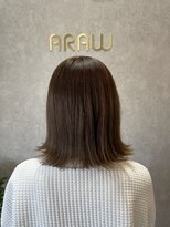 アロウ(ARAW) 【秋カラー】オリーブベージュ+外ハネ