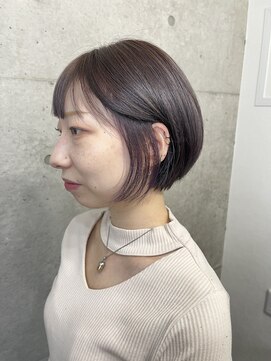 メルシー トータル ブランディング サロン(merci TOTAL BRANDING SALON) 大人丸みショート/イヤリングカラー/モーヴバイオレット