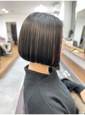 【白髪染め可】切りっぱなしショート ビフォアー&アフター