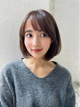 ジョエミバイアンアミ(joemi by Un ami) 【joemi】切りっぱなしボブ美髪ピンクブラウンベース(小倉太郎