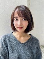 ジョエミバイアンアミ(joemi by Un ami) 【joemi】切りっぱなしボブ美髪ピンクブラウンベース(小倉太郎