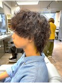 guest snap ミディアムウルフ×無造作スパイラルパーマ